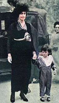 Knole: Lady Drogheda and son