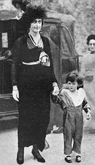 Knole: Lady Drogheda and son