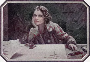 Orde: Lady Eileen Orde working on wallpaper designs
