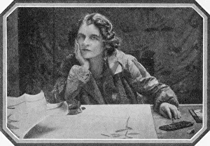 Orde: Lady Eileen Orde working on wallpaper designs