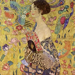 Klimt: Lady with Fan, by Klimt