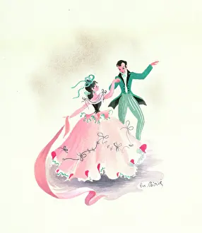 Poirie: Lady and Gentleman dancing