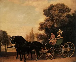 Phaeton: Lady and a Gentleman in a Phaeton, by Stubbs