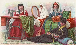 Treddle: Lady from Georgia using a Singer Sewing Machine