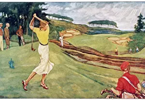 Golfing: LADY GOLFER 1930S