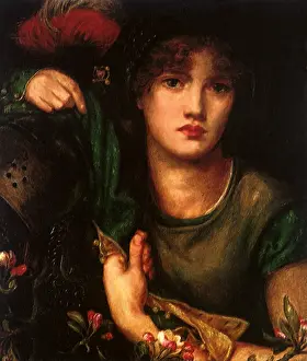 Thoughtful: My Lady Greensleeves, by D G Rossetti