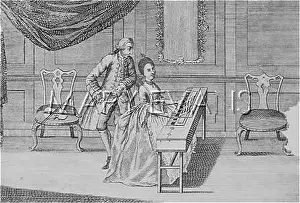 Strums: LADY AT HARPSICHORD