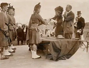 Peerage: Lady Harriet Lindsay presenting prizes