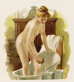 Mantelpiece: LADY IN HIP BATH 1905