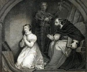 Doomed: Lady Jane Grey prays before her execution