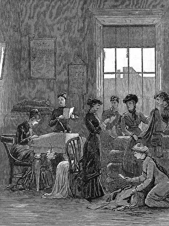Leaguers: The Lady Land Leaguers at work, 1881