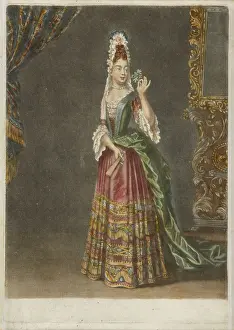 Looped: A lady in a mantua, 18th century