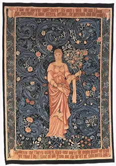 Swirling: Lady with Oranges on Branch, by Burne-Jones