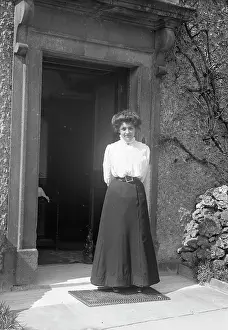 Bramwell: Lady outside Hotel