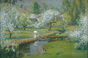 Wendel: Lady with a Parasol by a Stream