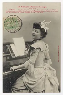 Frenchwoman: Lady Pianist Postcard