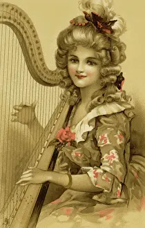 Bowley: Lady playing a harp