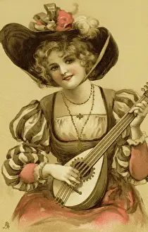 Bowley: Lady playing a lute