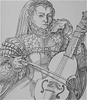 Viol: LADY PLAYS A VIOL