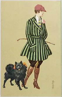 Sporty: LADY AND POMERANIAN
