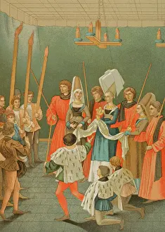 Chivalry: Lady presenting the prize of the tournament