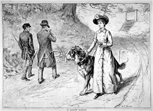 Deterrent: LADY AND PROTECTIVE DOG