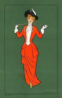 Sidesaddle: Lady in riding attire