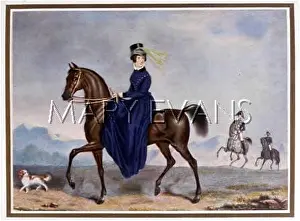 Canter: LADY RIDING WITH DOG