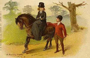 Side Saddle: Lady riding side-saddle