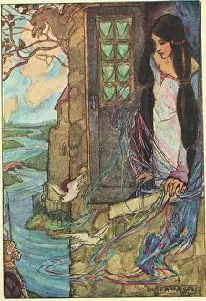 Florence Susan Harrison (luci): The Lady of Shallott by Tennyson, illus by Florence Harrison