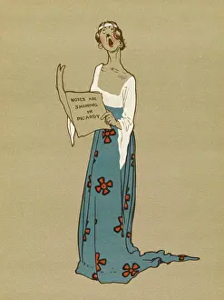 Joyce Dennys: Lady sings to entertain the troops, WW1