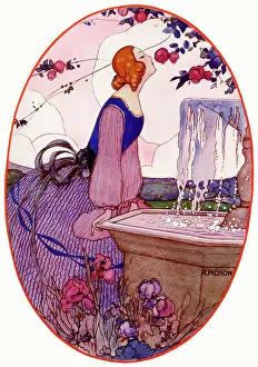Spills: Lady smelling a flower, 1923
