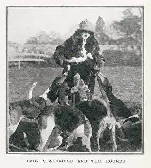 Wilts: Lady Stalbridge and the hounds