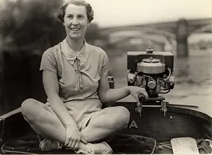 Rudder: Lady steering boat