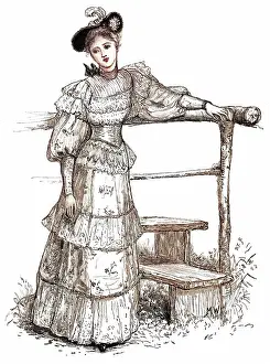 Pausing: Lady at Stile