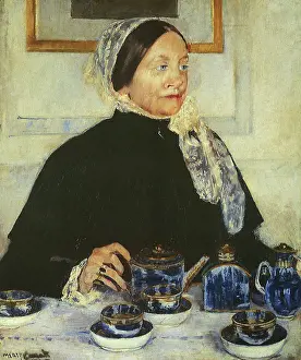 Teapot: Lady at the Tea Table, by Cassatt