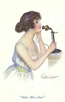 Glamourous: Lady on the telephone