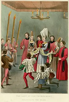 Tournaments: Lady of the Tournament presenting the prize