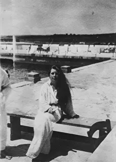 Towelling: Lady in a towelling robe, Italy