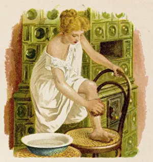 Washes: LADY WASHES LEGS 1905