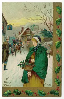 Careful: Lady in Wintry Street