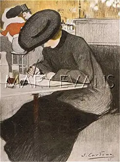 Inspire: LADY WRITES IN CAFE