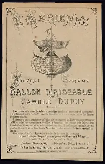 Broadside: L'Aerienne, nouveau systeme de ballon dirigeable par Camille