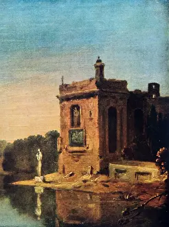 1782: A Lake with a Pavilion and Statue