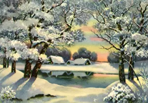 Cabins: Lake in Winter