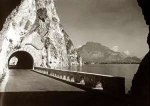 Terry Parker: Lakeside road and tunnel, Lake Lucerne, Switzerland