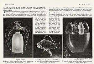 Iln - Consolidated Archive Holdings Ltd: Lalique Vases and a table decoration in the shape of a fish