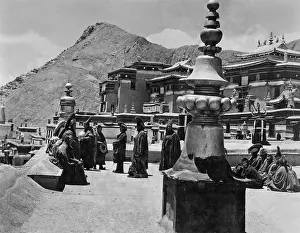 Tibet: Lama monks in Tibet, 1938