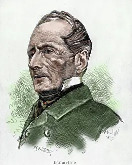 Alphonse: Lamartine, Alphonse de (1790-1869). French romantic writer a