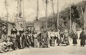 Lamas: Lamas perform Divinity Dance, Darjeeling, West Bengal, India